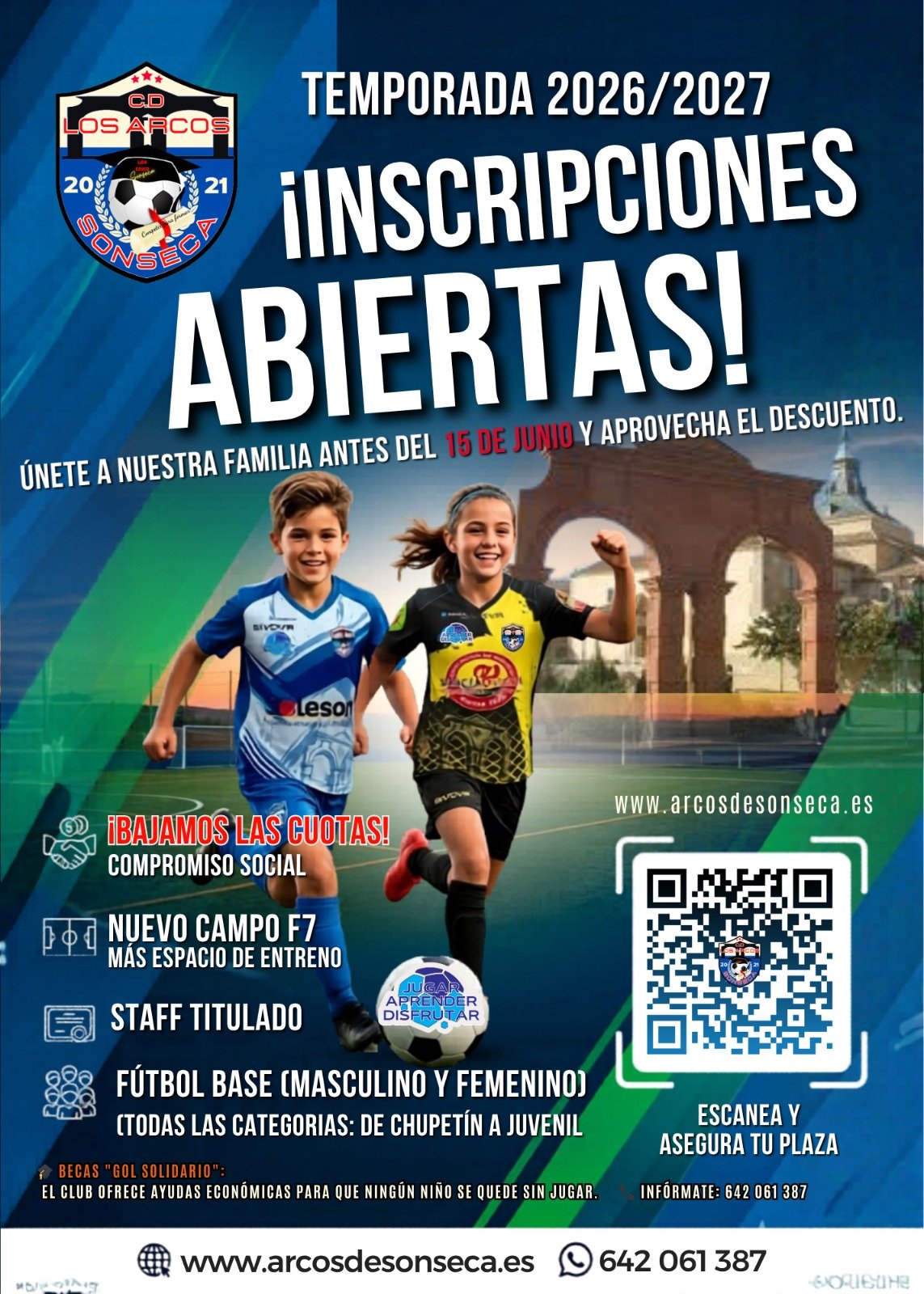 Cartel anunciador inscripción educo temporada 26-27